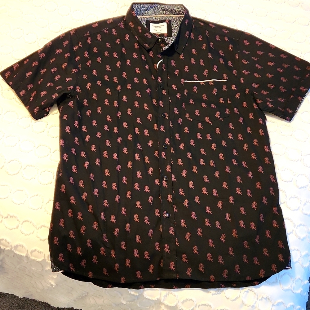 Sunrise Kingdom mens short sleeve floral dress shirt